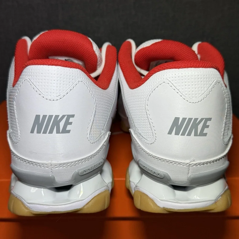 Nike REAX 8 TR MESH Cross Training Shoes Mens Size 10.5 White Red 621716-103 NEW